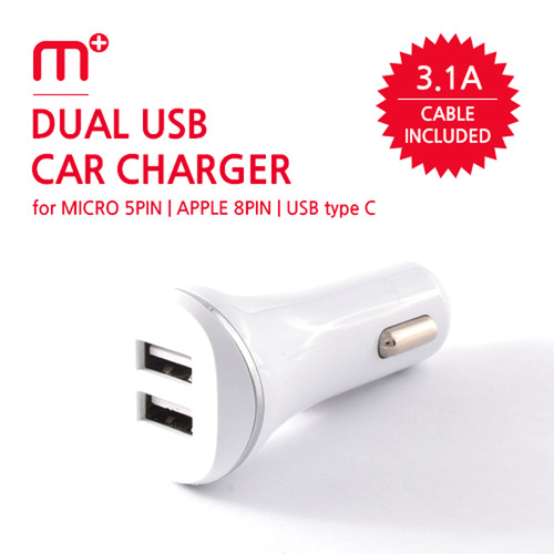 MPLUS M+ 듀얼 USB 차량용 충전기 (3A) MC-50