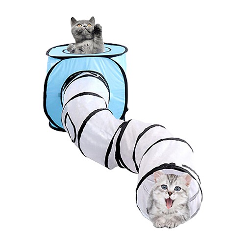우주고양이 접이식 고양이 터널 장난감