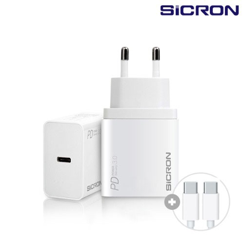SICRON 30W (MAX) USB PD 고속 충전기 EN-838QPDC(C핀+C핀)
