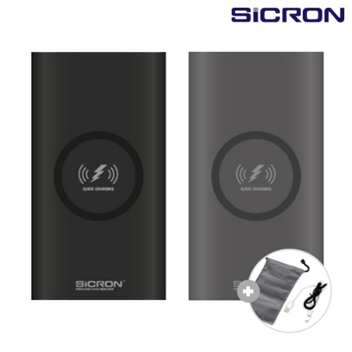 SICRON 9V 12V PD 고속 무선충전 보조배터리 (24W) (10000mAh) BPQ-10000QPD