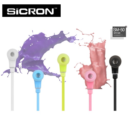 SICRON 플랫 인이어 이어폰 SM-20